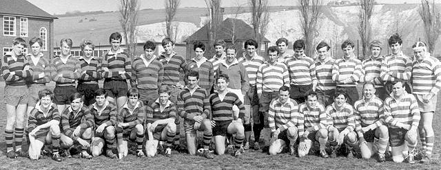 First XV 1967 left - Old Boys right